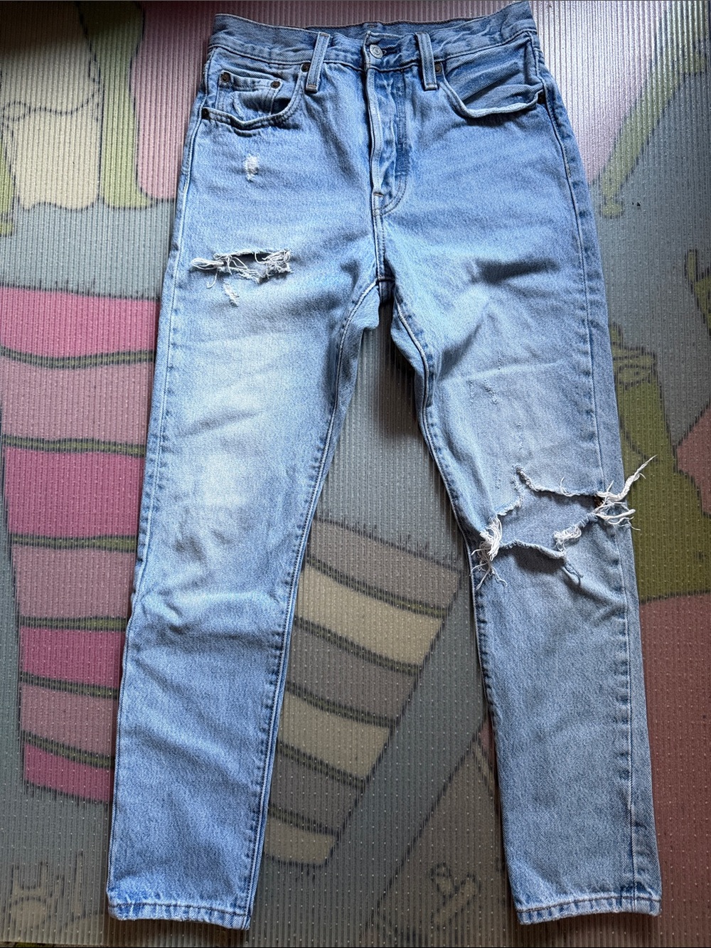Levi’s Premium 501 Skinny Light Blue Distressed Women’s Jeans